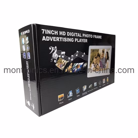 Vente chaude d'usine Cadre photo numérique à affichage LED HD de 8 pouces