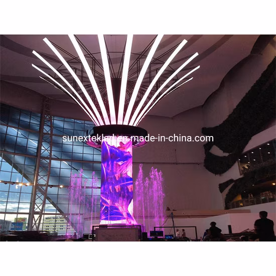 Approvisionnement d'usine courbe souple incurvée cercle flexible rond mural commercial forme spéciale légère P2 P2.5 P3 P4 P5 module d'affichage à LED de mur vidéo