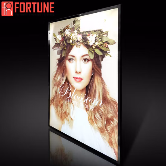 Cadre d'affiche d'affichage à LED de boîte à lumière de publicité de menu de restaurant d'intérieur de 17