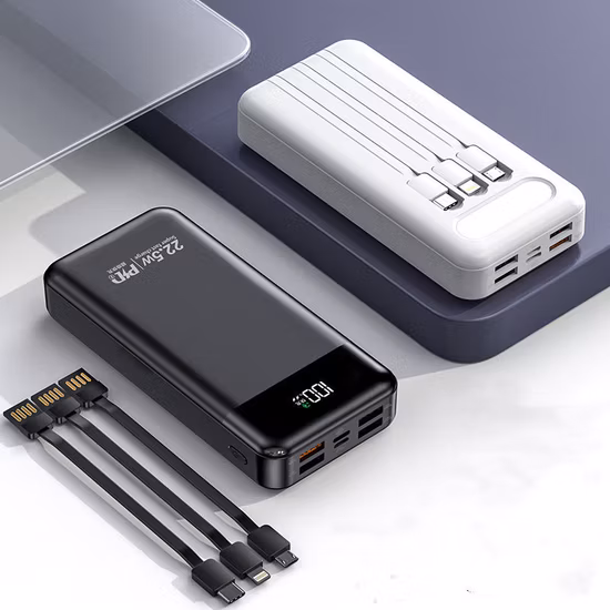 Produit populaire Affichage numérique d'alimentation LED Xc-122 avec double USB 10000 mAh Powerbank à charge rapide à 3 fils