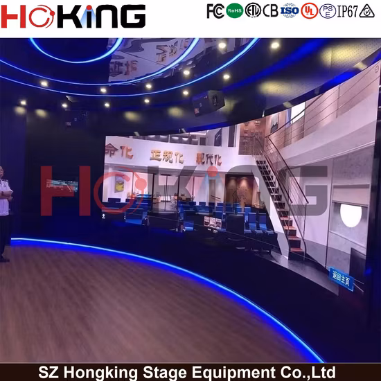 Écran LED d'intérieur polychrome de 2K 4K SMD 3in1 pour le bureau de station et le studio P2 P3 P4