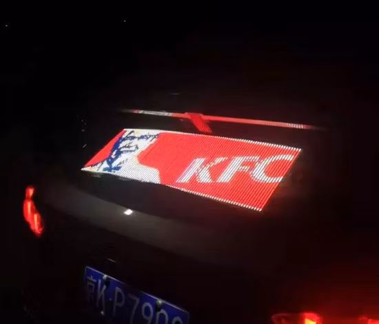 Affichage de haute définition de fenêtre arrière de voiture de la publicité LED d'économie d'énergie