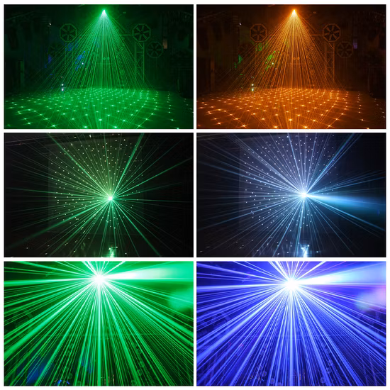Lumière laser d'éclairage d'effet d'étape de DJ de contrôle de DMX polychrome de RVB 2W